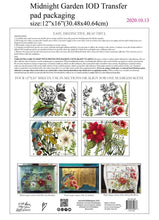 Load image into Gallery viewer, Midnight Garden Transfer