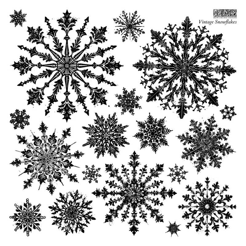 Vintage Snowflakes Stamp