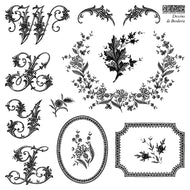 Dessins de Broderie Labels IOD Stamp Set