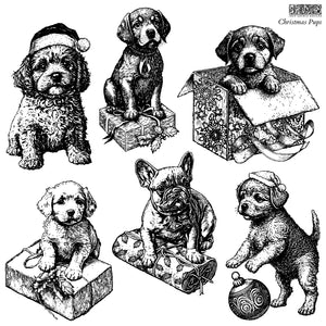 Christmas Pups  IOD Stamp, Limited Edition